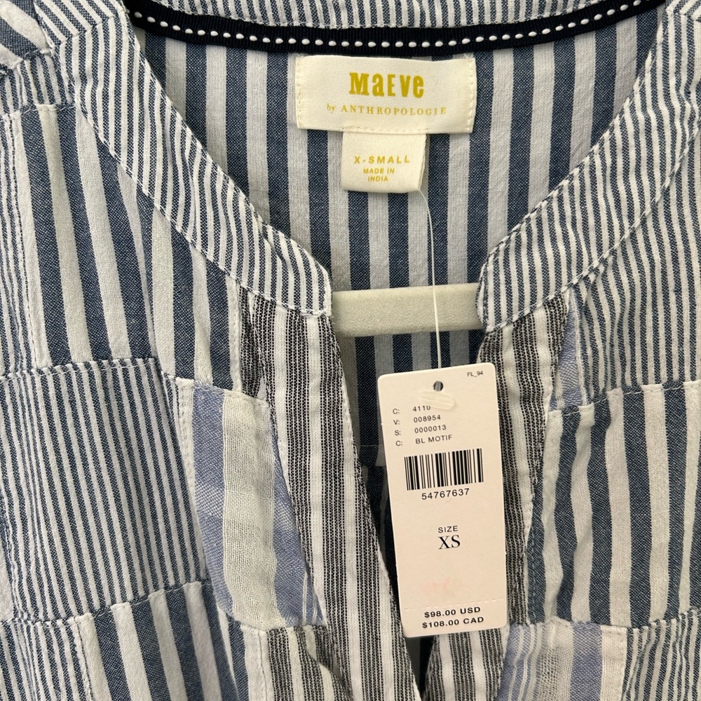 Anthropologie Maeve Striped Blouse - Picture 4 of 5